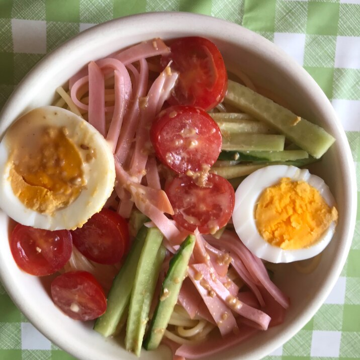 スパゲティの冷麺風